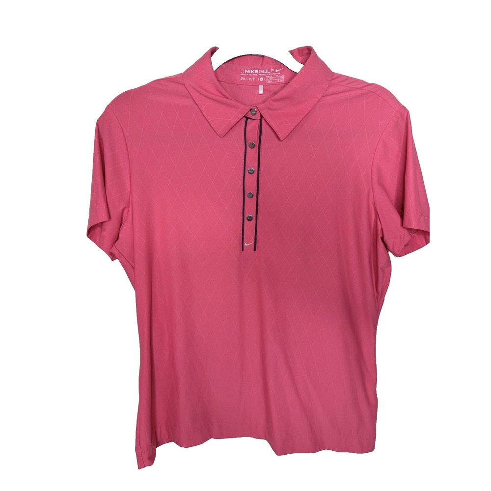 Nike Golf Dri Fit Polo Shirt Women Size M Activewear Short Sleeve Stretch